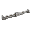 Magnetic coupling rodless cylinders