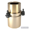 HEADED GUIDE BUSH ECO-LINE, BRONZE WITH SOLID LUBRICANT RINGS, ISO 9448-6