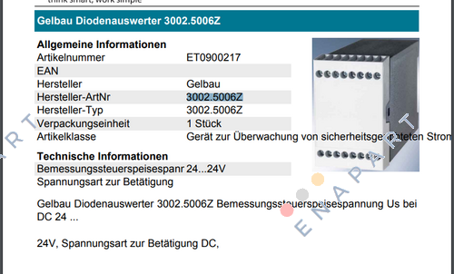 250.06Z, Kat. 3 DIODENAUSWERTER