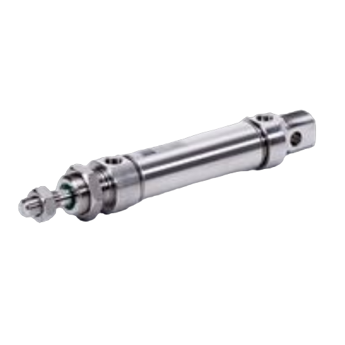 DOUBLE-ACTING ROUND CYLINDERS ACCORDING TO ISO 6432 MADE OF STAINLESS STEEL Ø 16 - 25 MM