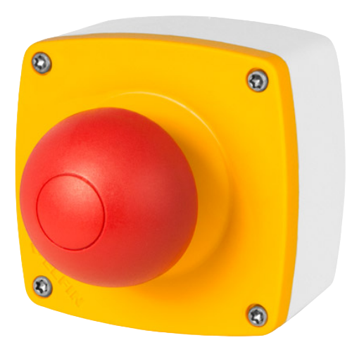 Emergency push-button Ø 50, momentary, with enclosure