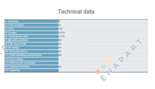 R 2I 100 UP2A - 23.7 ; B8 ; N ギアリデューサー