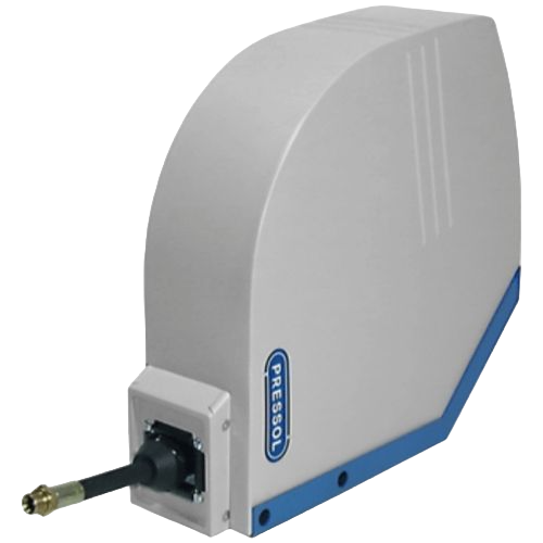 Encased, for wall / ceiling mounting, with internal swivel joint