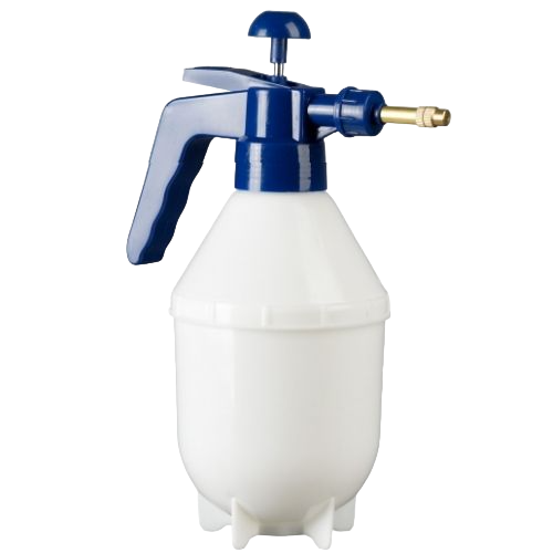 Industrial sprayers with manual pressure build-up