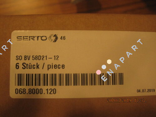 P/N: 068.8000.120, Type: SO BV 58D21-12 ボールバルブ