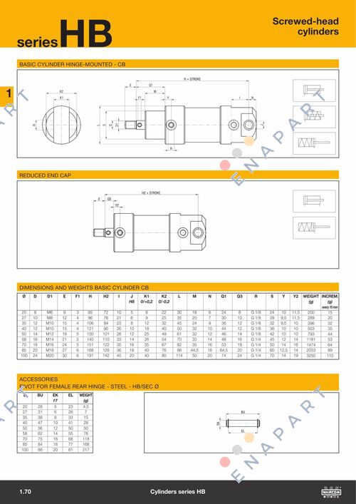 50/70DCB 空気圧シリンダー