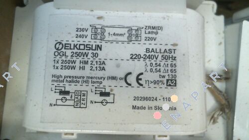 20296024 / OGL 250 W 30 220-240/50 030A084